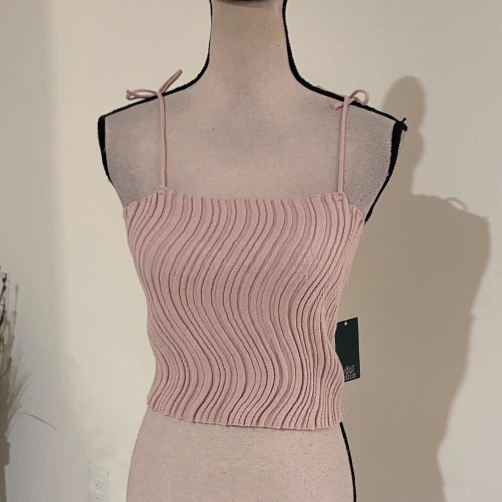 NWT large wild fable ribbed crop top 1669